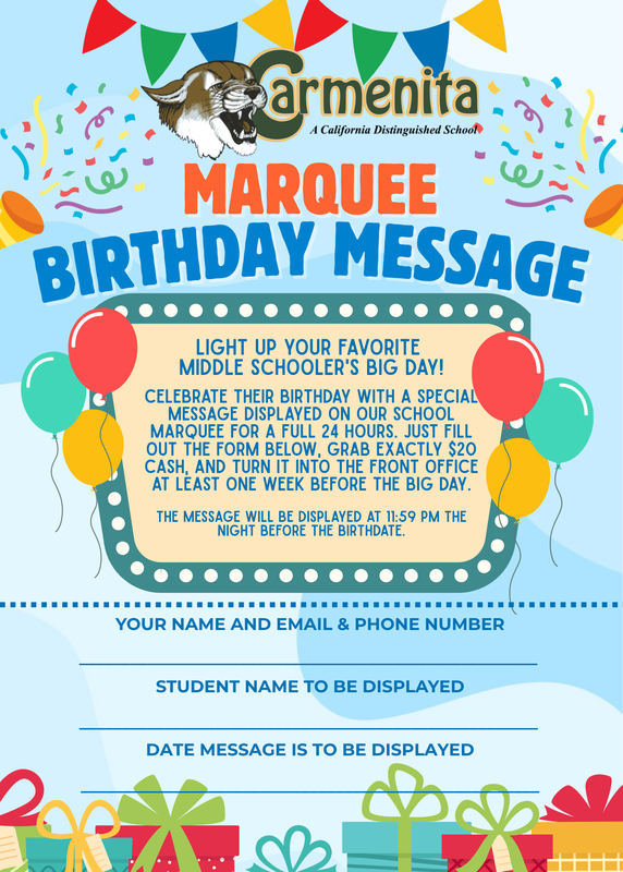 Birthday Marquee