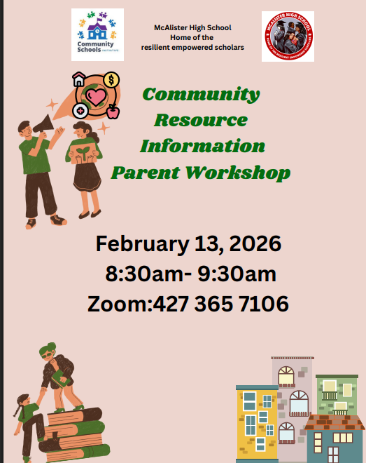 Community Resource Information Parent Workshop