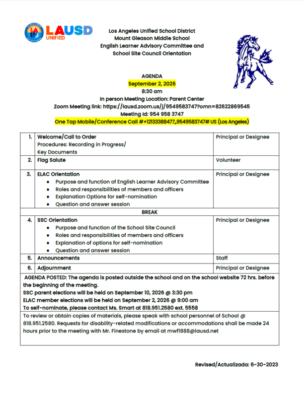 Orientation flyer