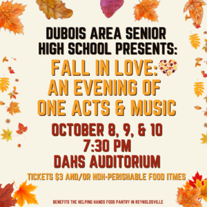 DAHS Presents Fall in Love: An Evening of One Acts and Music