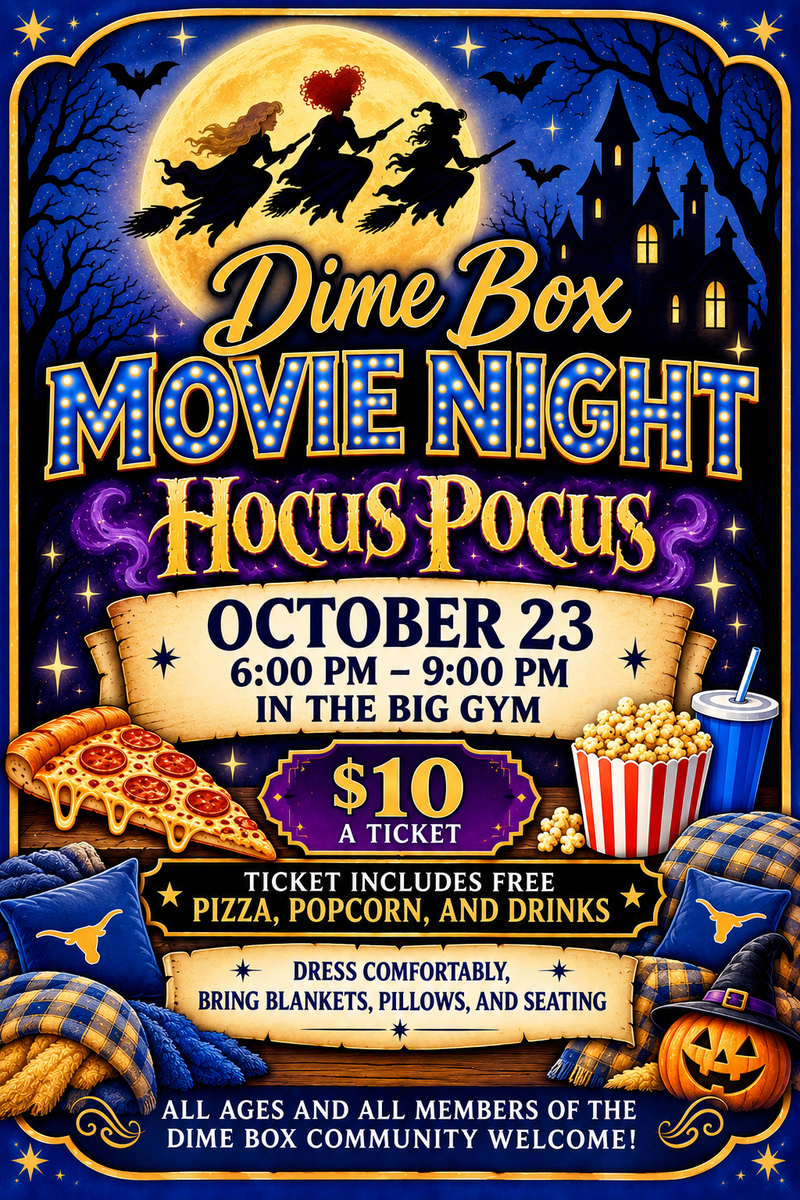 Dime Box ISD Movie Night, October 23rd Thumbnail Image