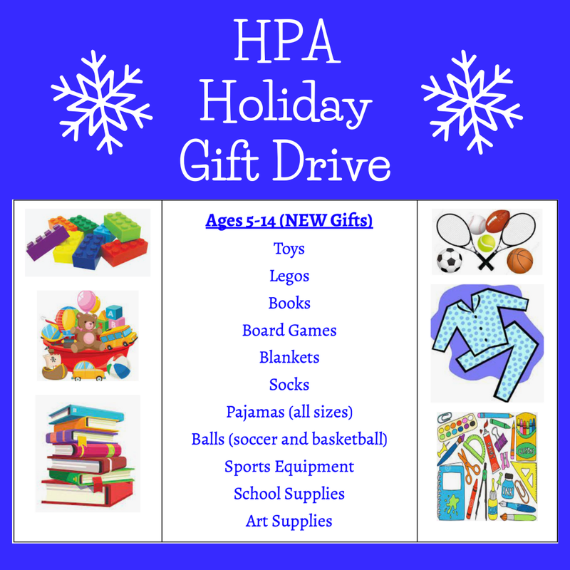 Give to HPA's Holiday Gift Drive for Children's Law Center!