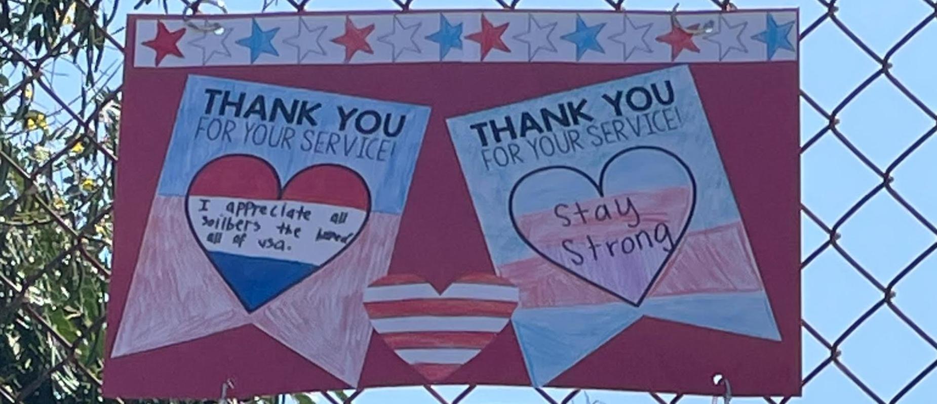 Flag and heart patriot day