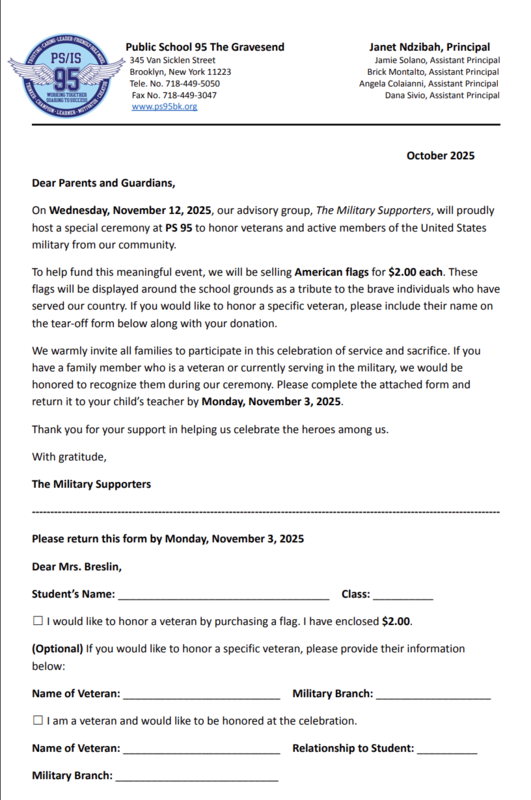 Veteran's Day Notice