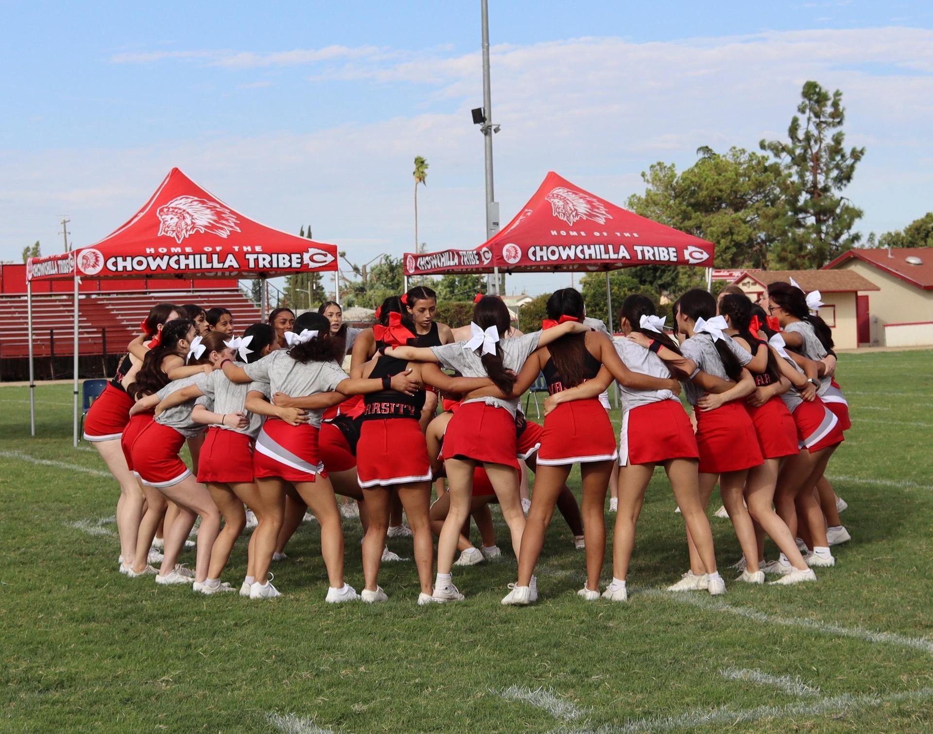 Students and staff enjoying the back to school rally