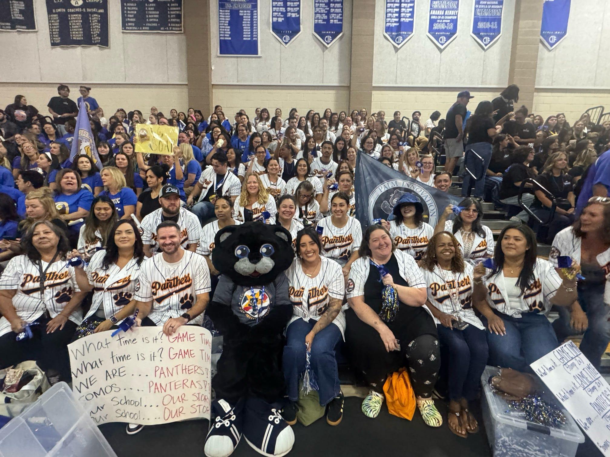 Photo of Palm Staff at back to school rally