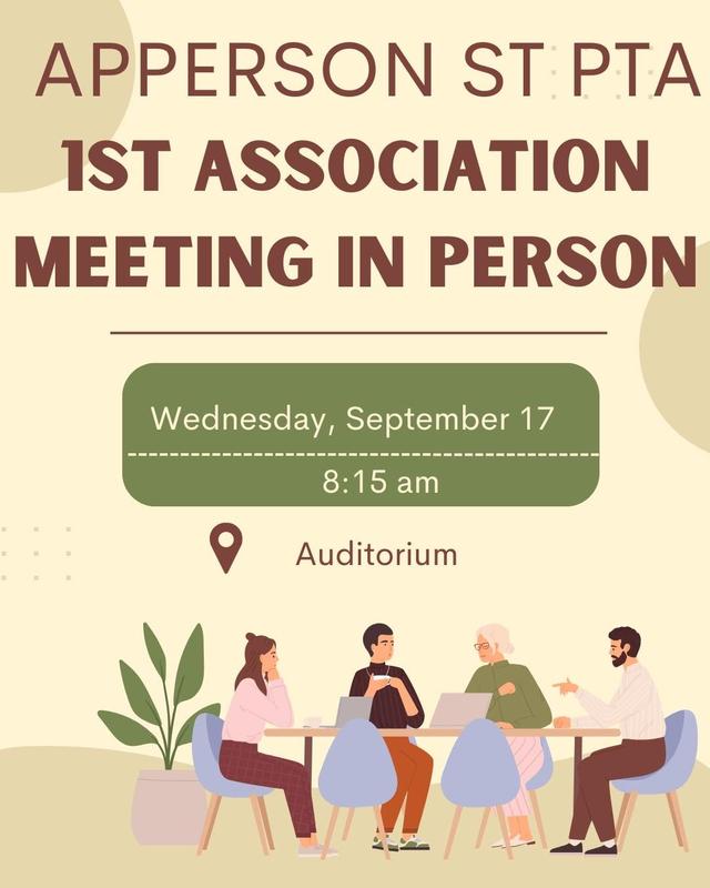 1st PTA association meeting for 25-26 year