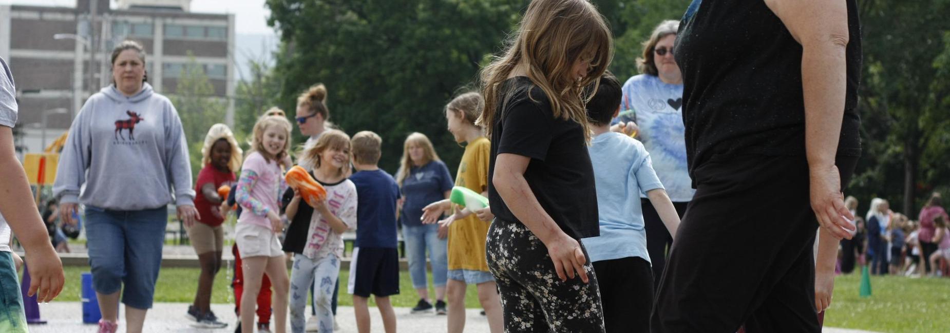 students at field day