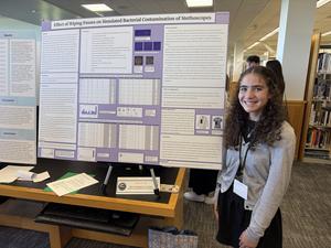 Student showcasing their project