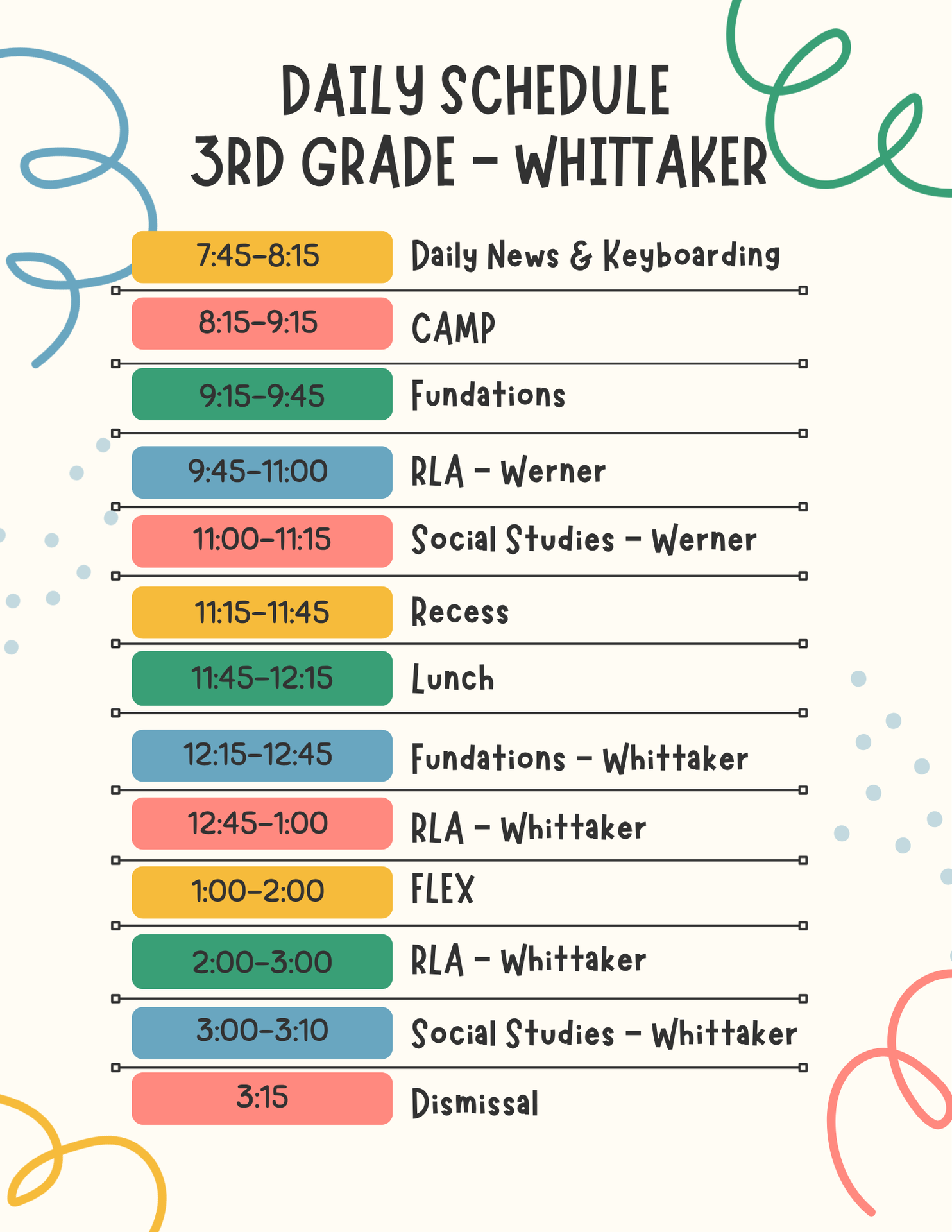 Daily Schedule
