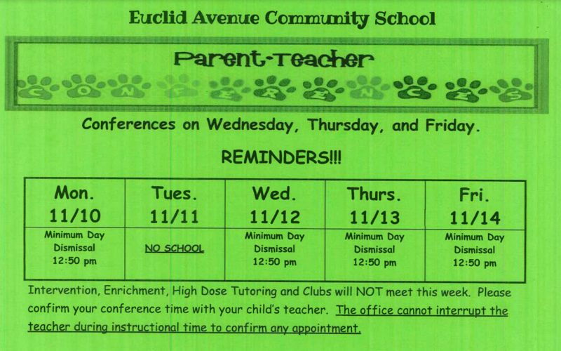 Parent/Teacher Conferences