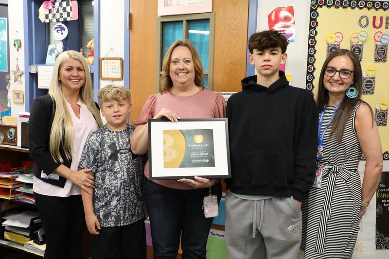 Mrs. Bickert and Golden Apple Nominating Family