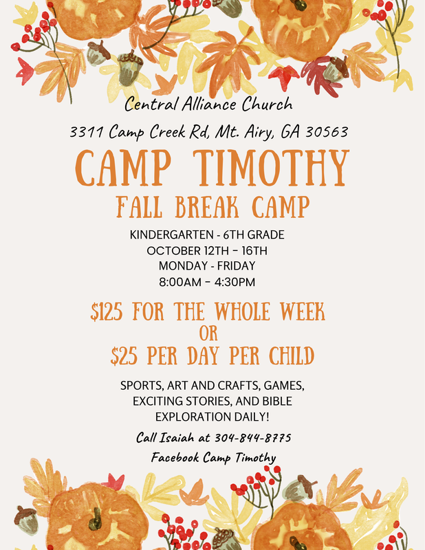 Fall Break - Camp Opportunity