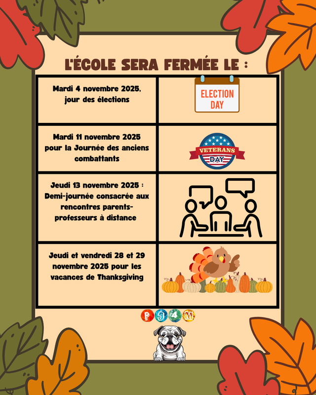 French- leaves and calendar icons