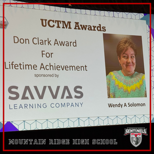 Wendy Solomon is presented with the Don Clark Award for Lifetime Achievement