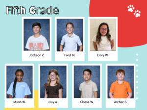 yellow, blue, and red circles with courage students