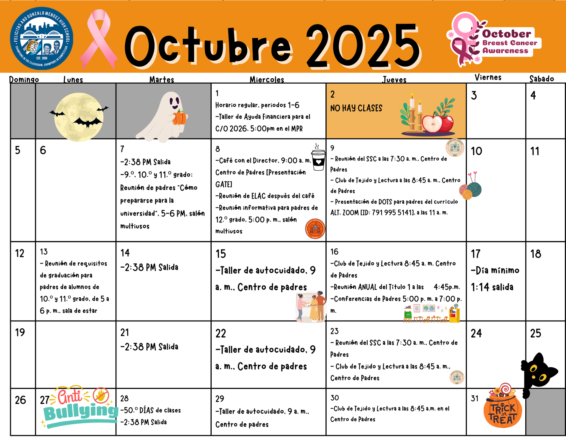 octubre 2025 calendario