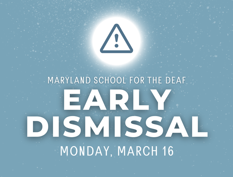 Graphic announcing Early Dismissal on Monday, March 16