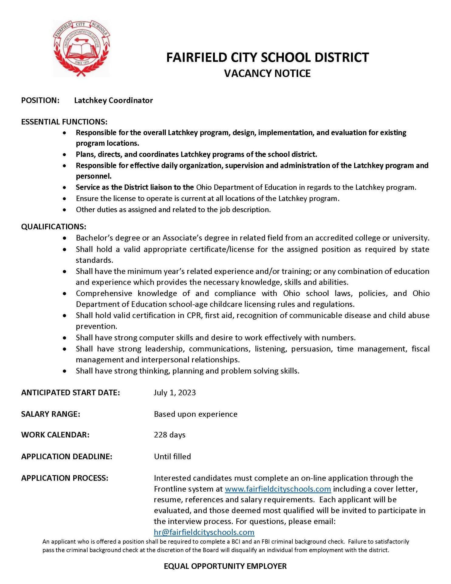 FCSD Instagram Links School & Community Relations Fairfield City School District