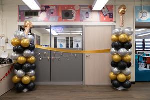 Ribbon Cutting PodcasT Outside