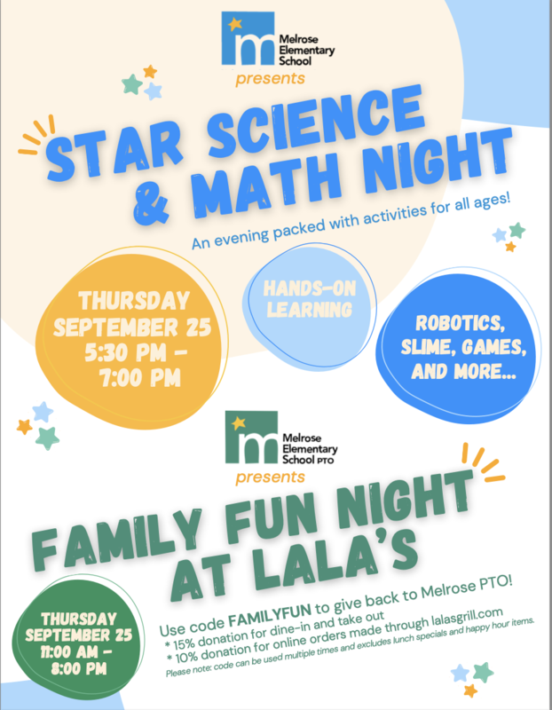 Science and Math Night Flyer