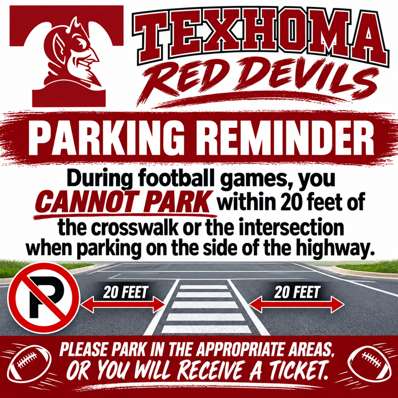 Football Parking Notice! Featured Photo