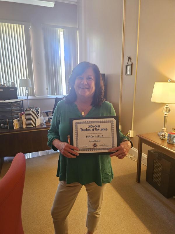 Tracy James, Teacher of the Year