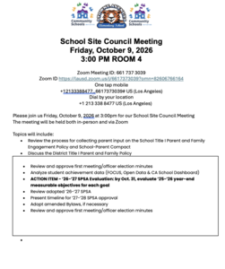 SSC Agenda 10/9/26