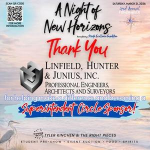 A huge THANK YOU to our SUPERINTENDENT CIRCLE SPONSOR, LINFIELD, HUNTER & JUNIUS,INC. for supporting the Pass Pirate Excellence Foundation