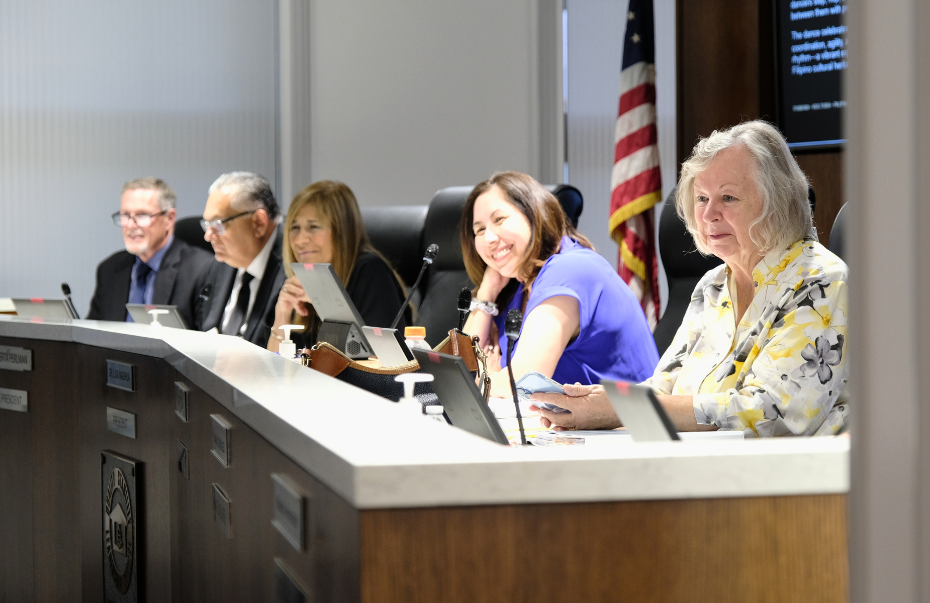 Board meeting on September 9, 2026 - pictures of the Board Members on the dais enjoying the performers