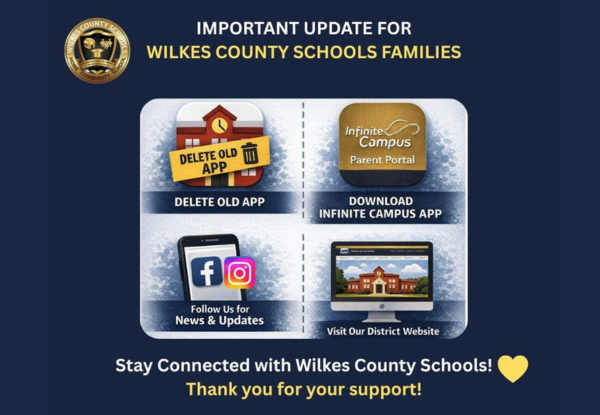 Wilkes County Schools Important App Update more information in the headline
