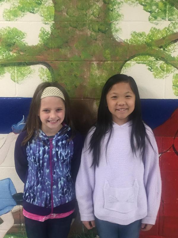 Marisa and Ava winners of art contest
