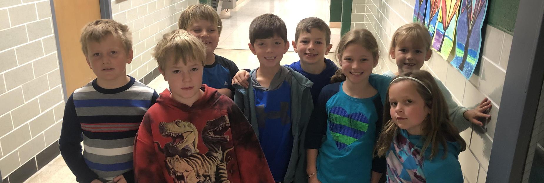 Group in the hallway