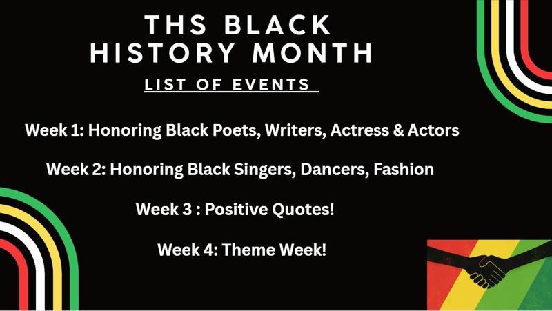 Temple High School celebrates Black History Month in February. Below is a list of events happening each week of the month. 💙💙 Featured Photo