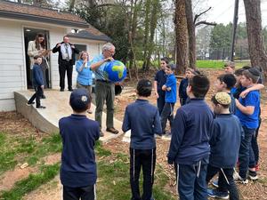 Nature Center employees give presentation.