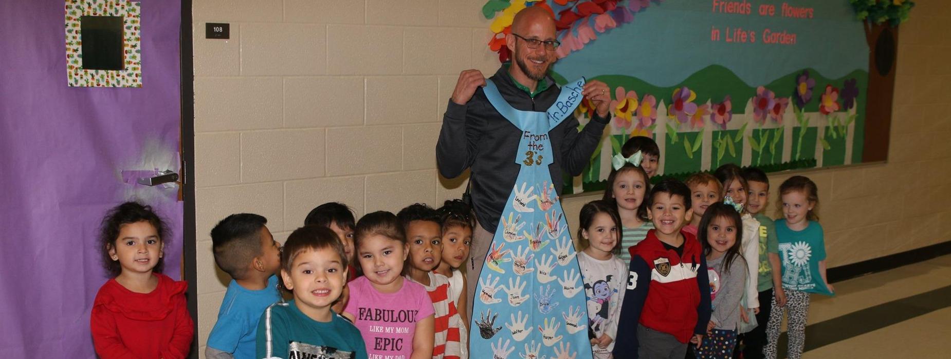 Mr. Basche and the 3 year old class