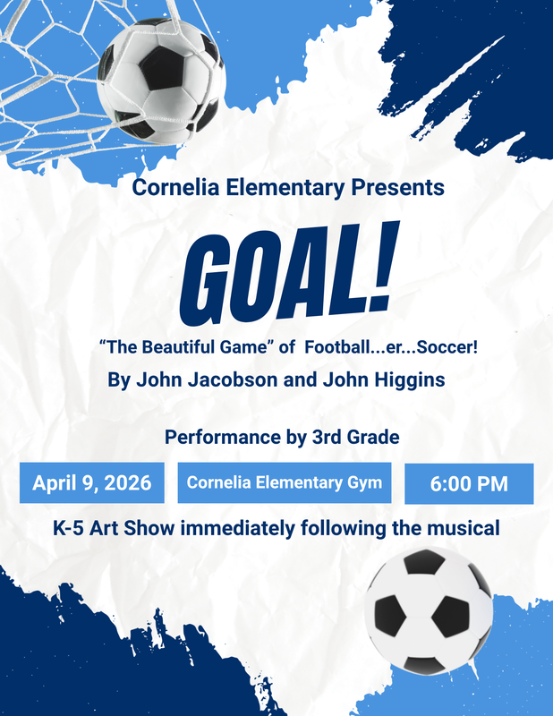 Fine Arts Night (3rd Grade Musical and Art Show) - April 9; 6:00 pm