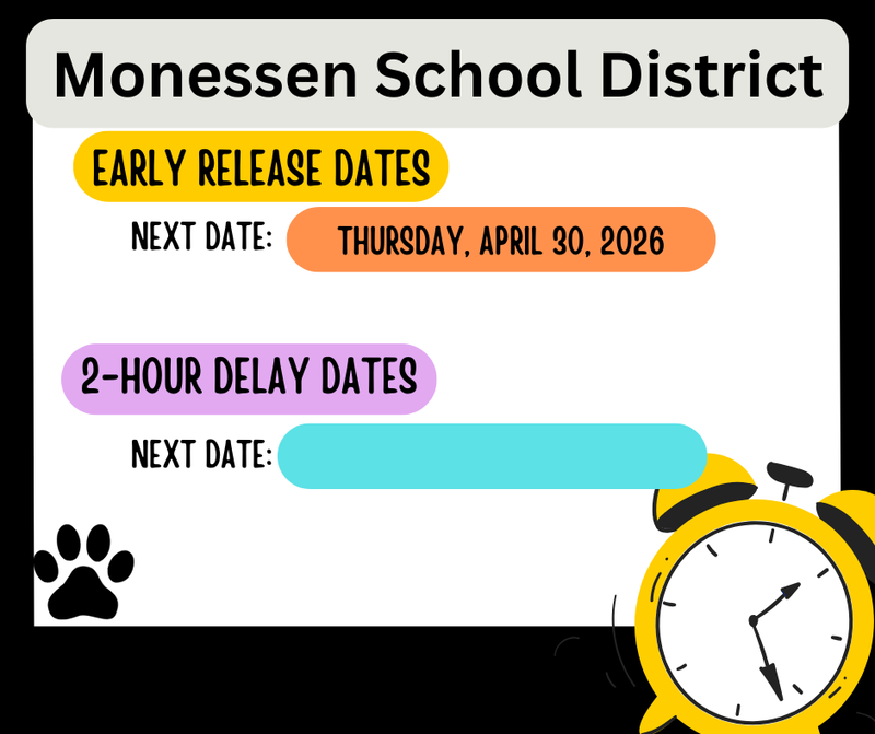 MCSD 2-Hour Early Release/2-Hour Delay Dates Featured Photo