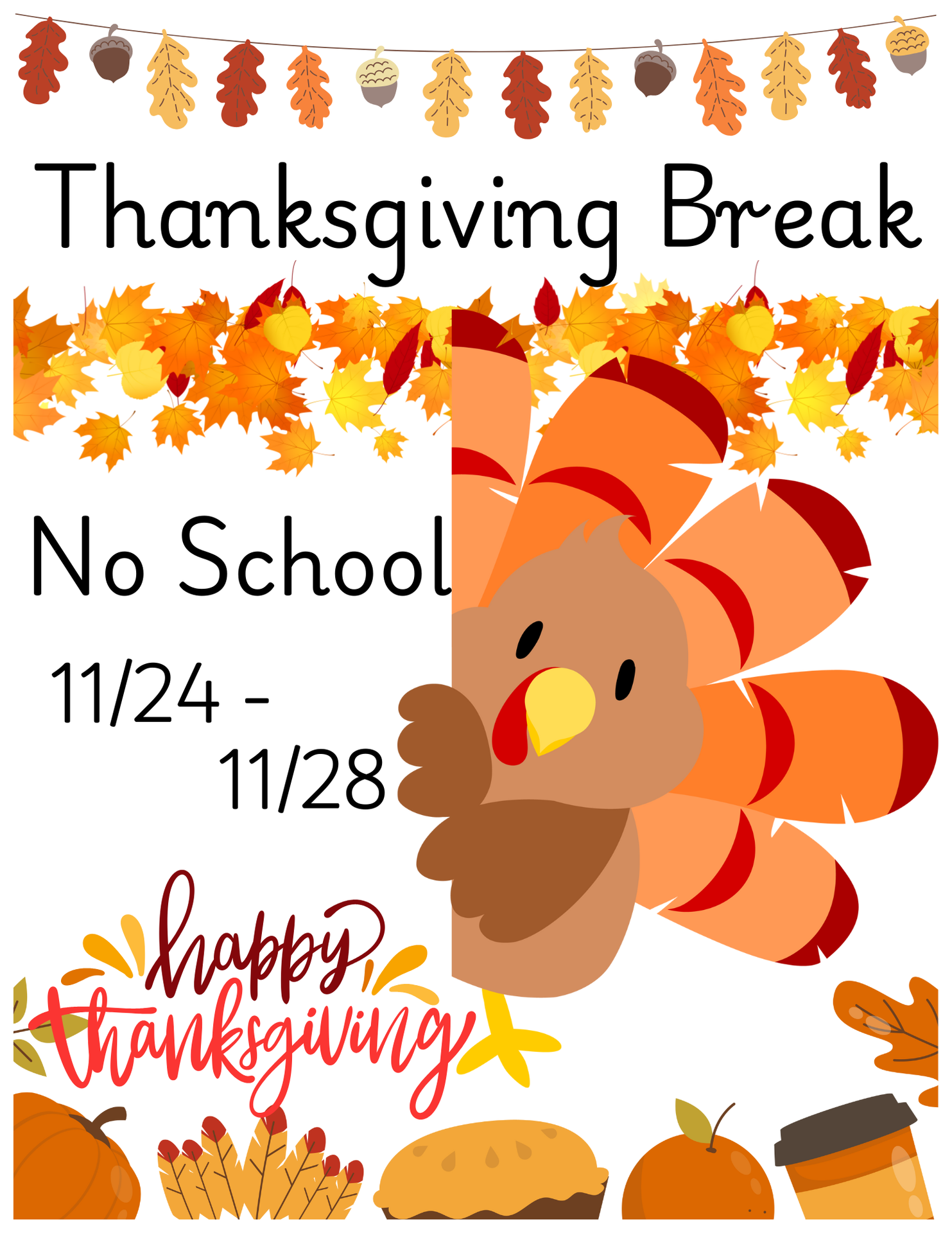 Thanksgiving Break Flyer