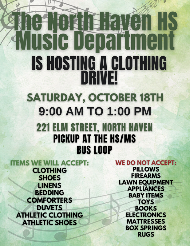 North Haven HS Music Department Clothing Drive