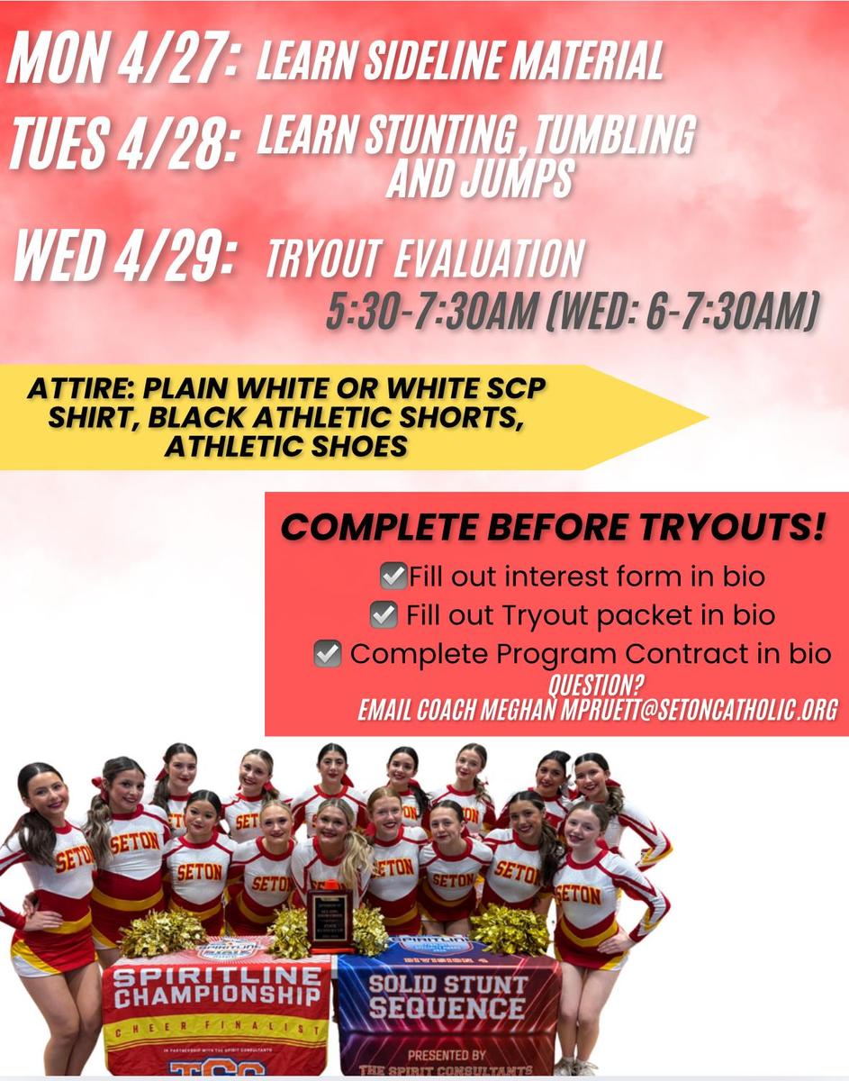 tryout info