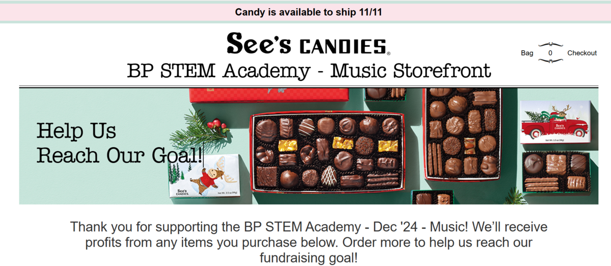 See's Candy Fundraiser BP Stem Academy