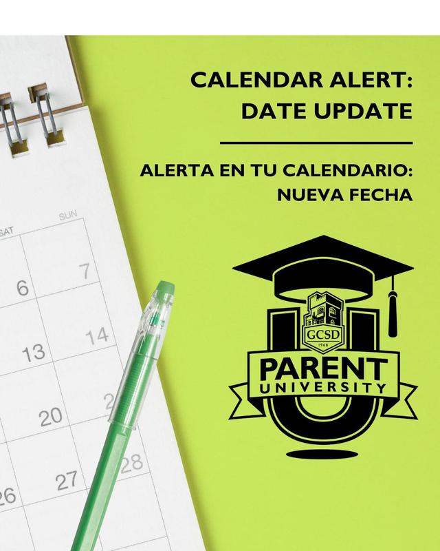 Parent University Calendar Change