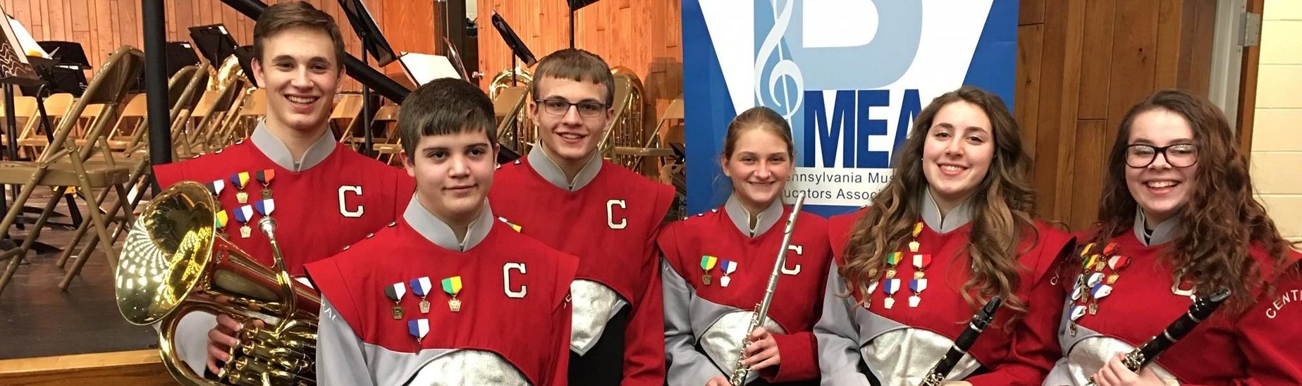 Regional Band (March 7-8), Katie Ponder (far right) is advancing to the State Band Competition for Clarinet.