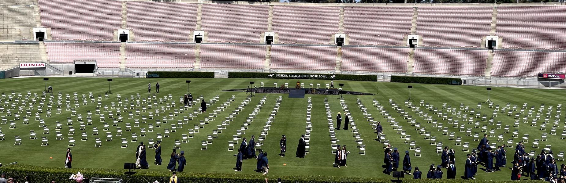 Graduation at the Rose Bowl - May 27, 2021 (courtesy of A. Chang)