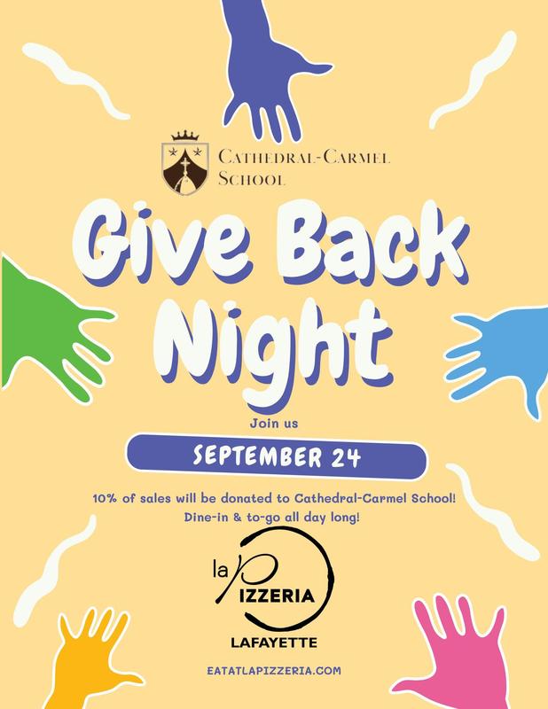La Pizzeria GIVES BACK!  Sept. 24
