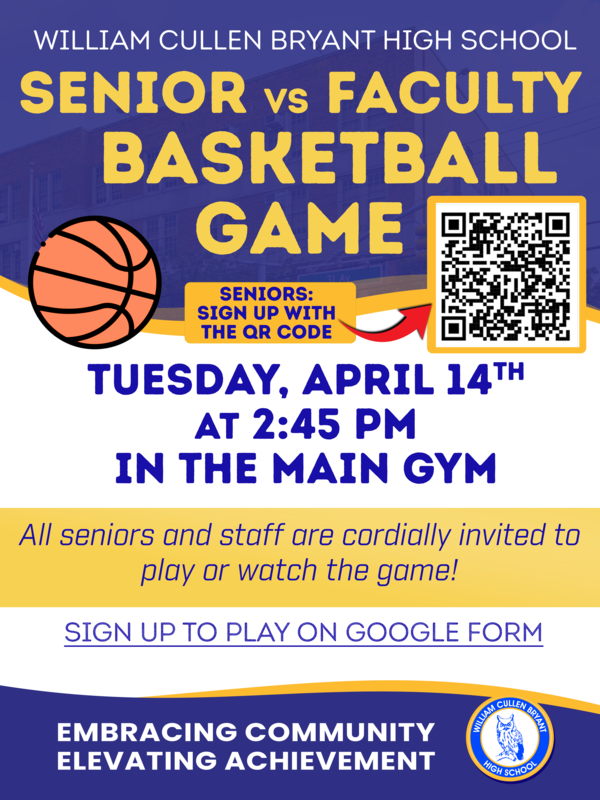 Senior Vs. Faculty Basketball game