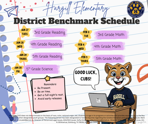 Testing Dates for Spring