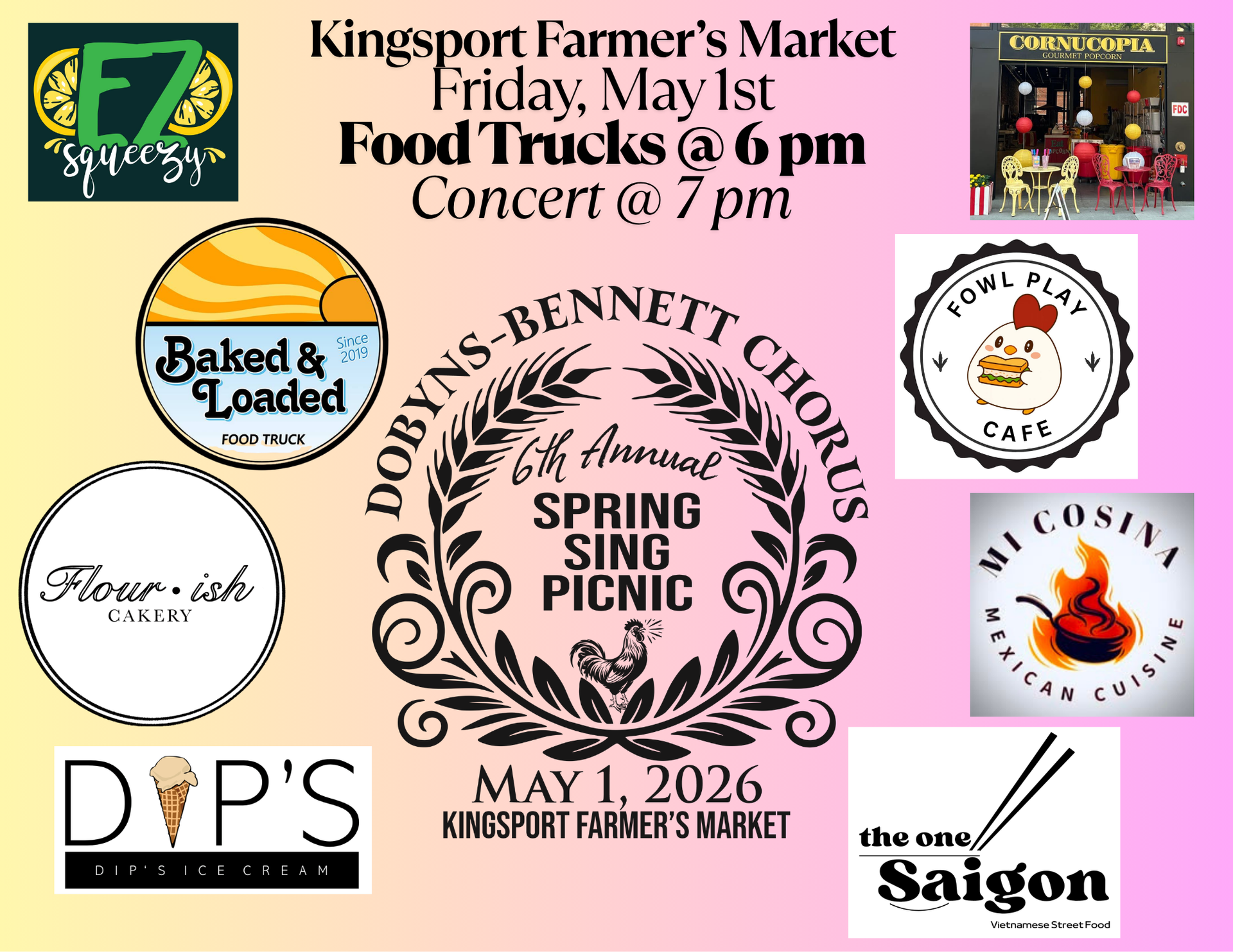 Spring Sing Picnic May 1 at Kingsport Farmers Market