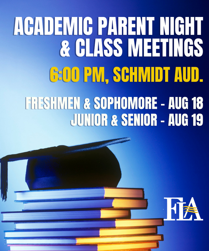 Parent Academic & Class Meeting Schedule
